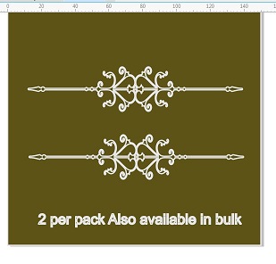 Finial Border 1  PK of 2 .See drop down box for options